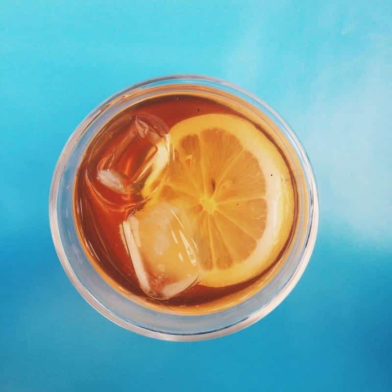 a cool glass of sweet iced tea.