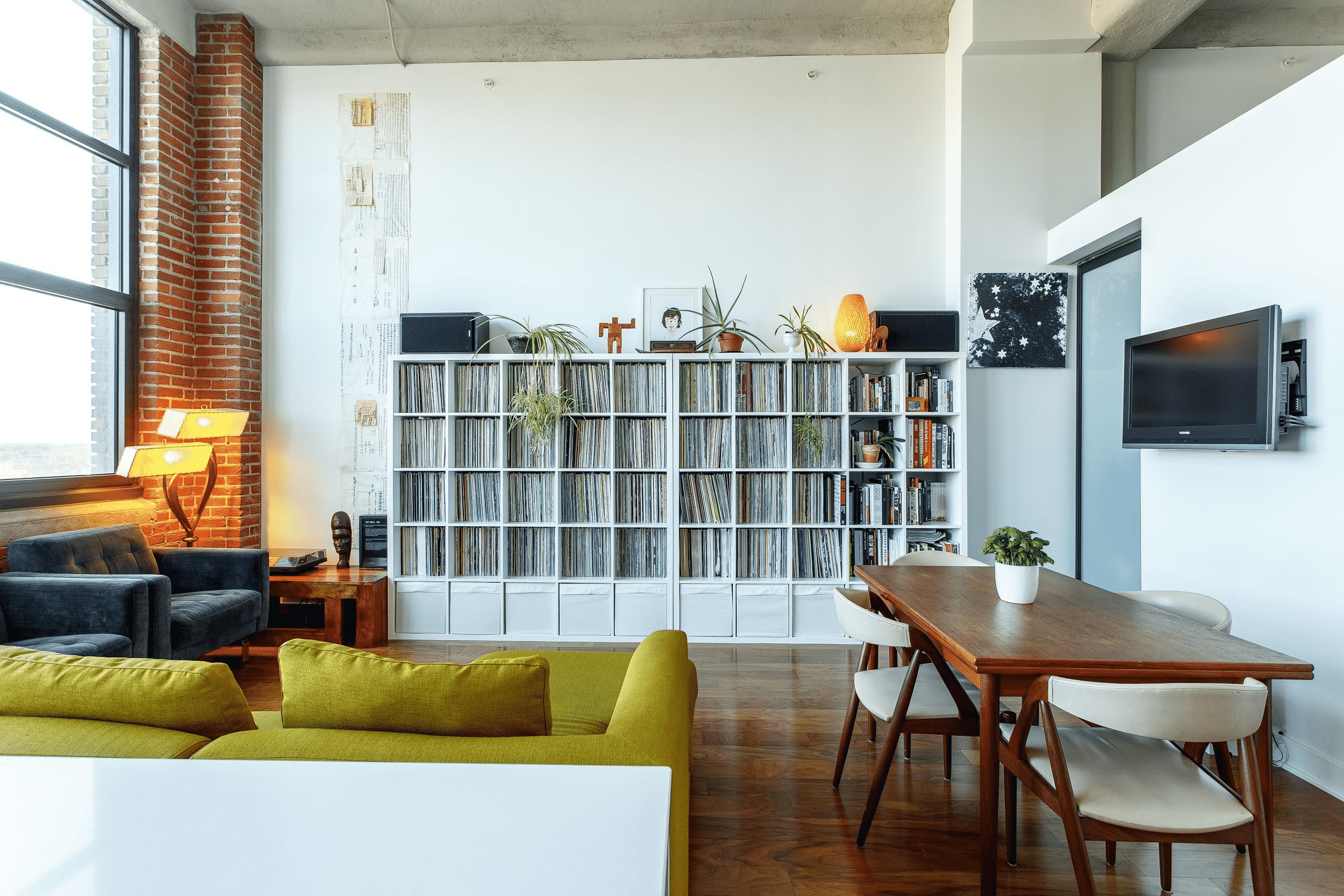 Office with couch and conference table