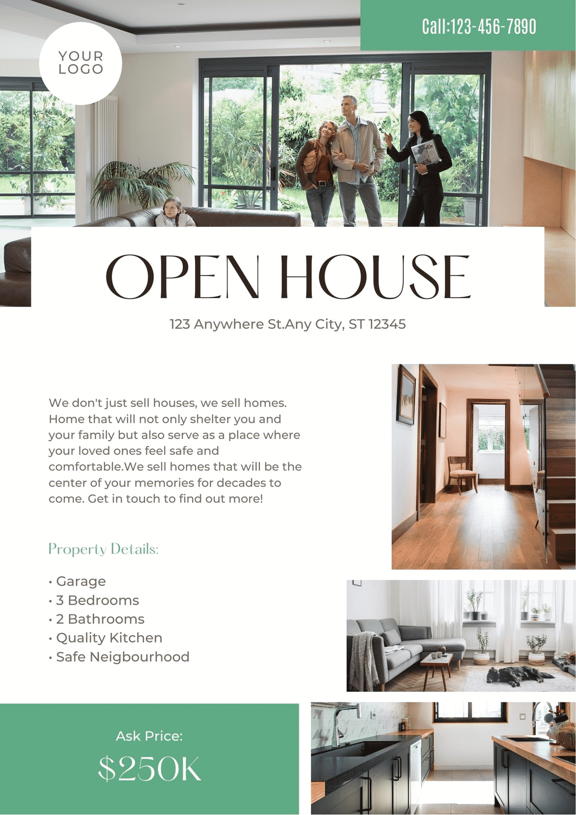 Art Deco Real Estate Open House Flyer