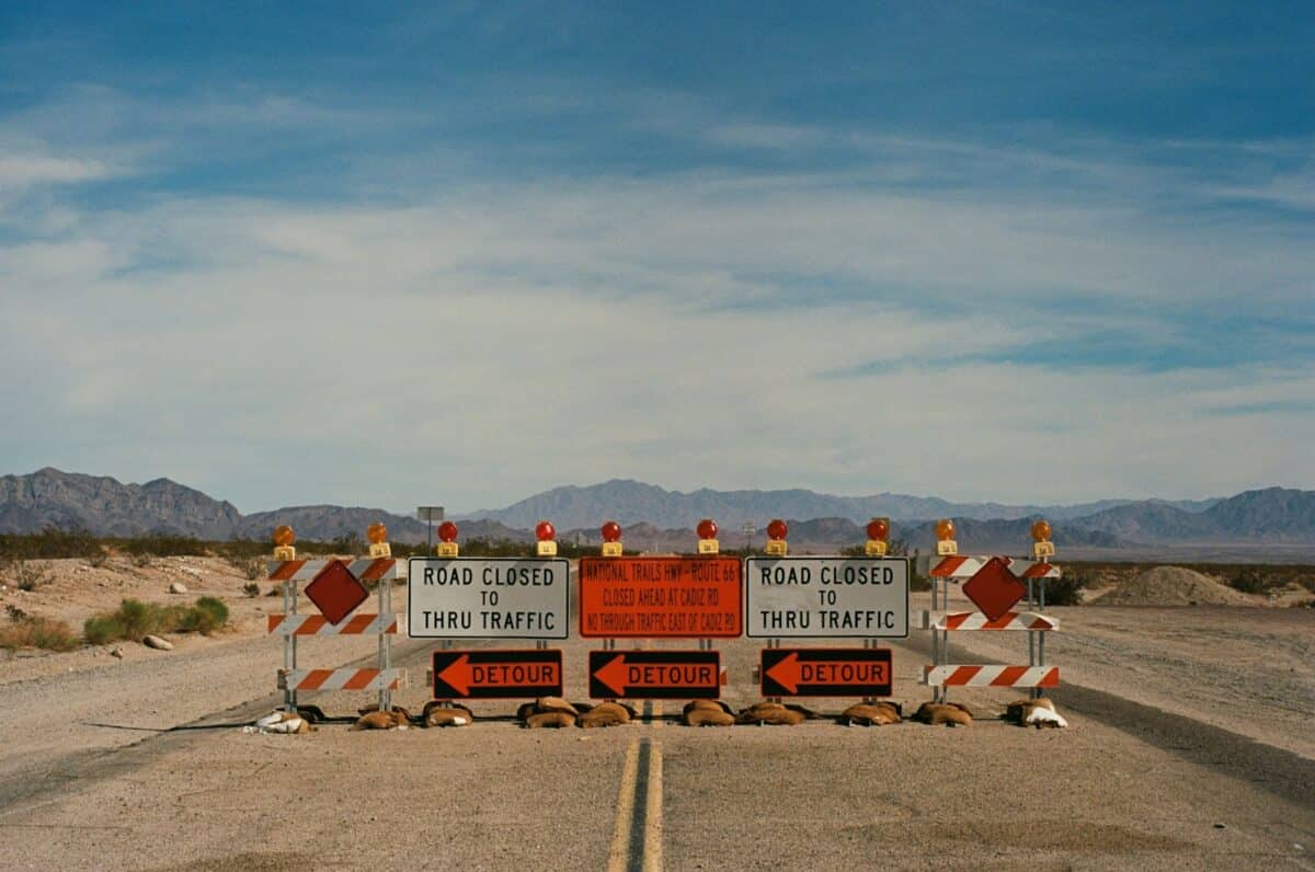 Road Close Signage