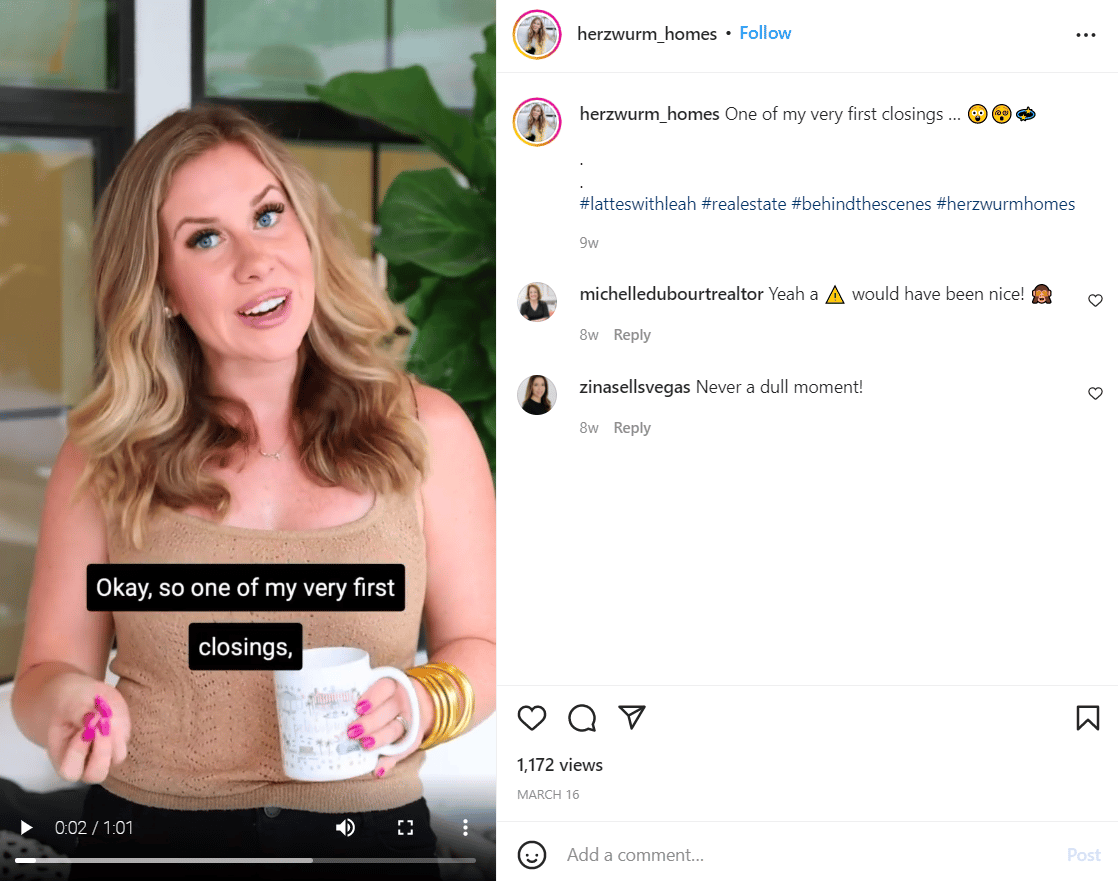 Leah Hurzwurm Instagram screenshot