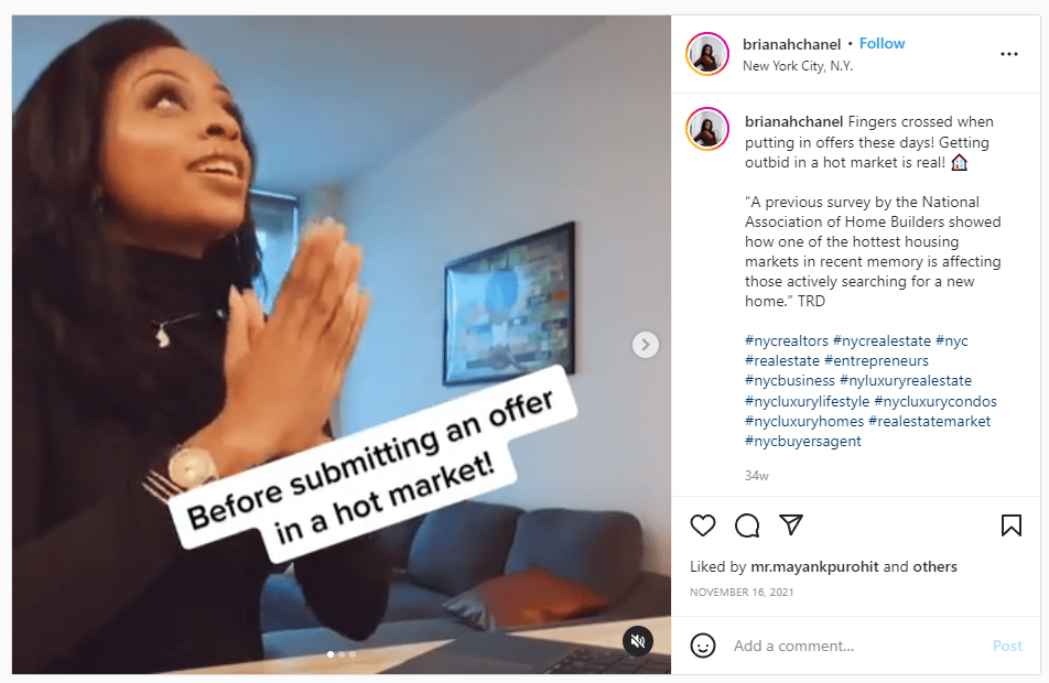 Briana Moore Instagram Screenshot