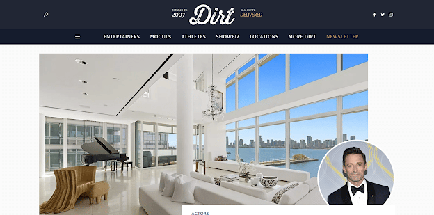 screenshot of the Dirt blog homepage