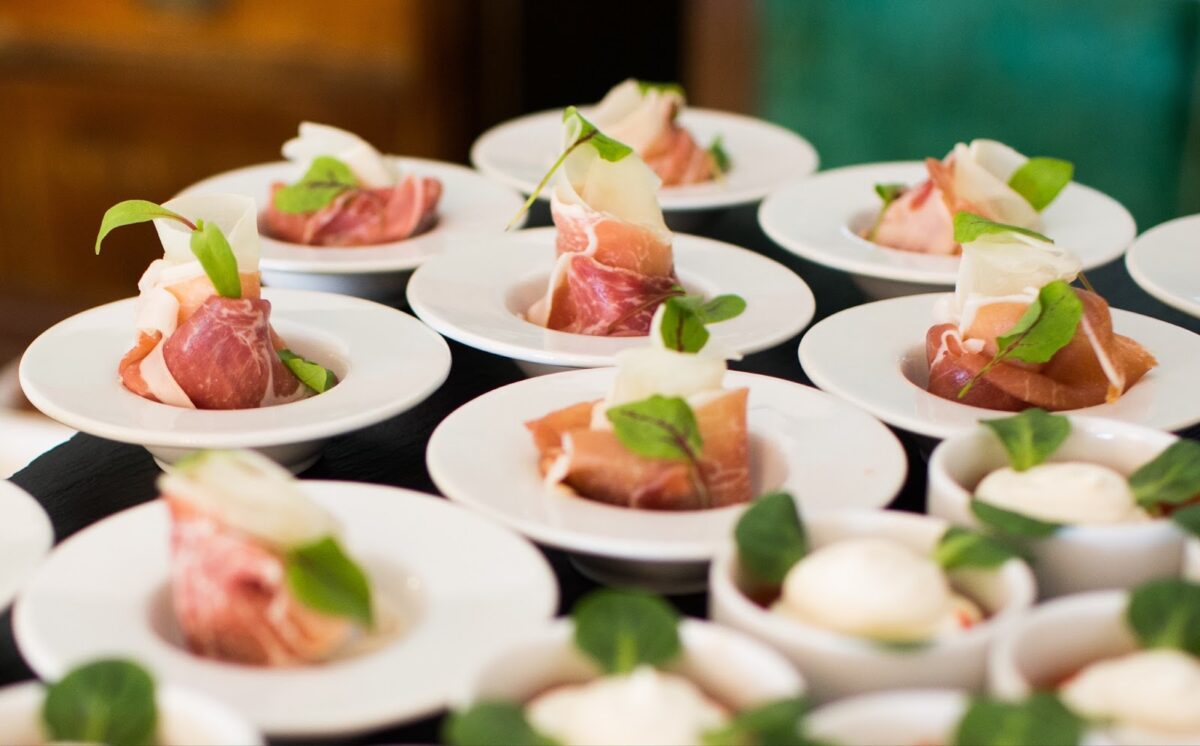 lovely appetizer offered by a local restaurant catering the open house