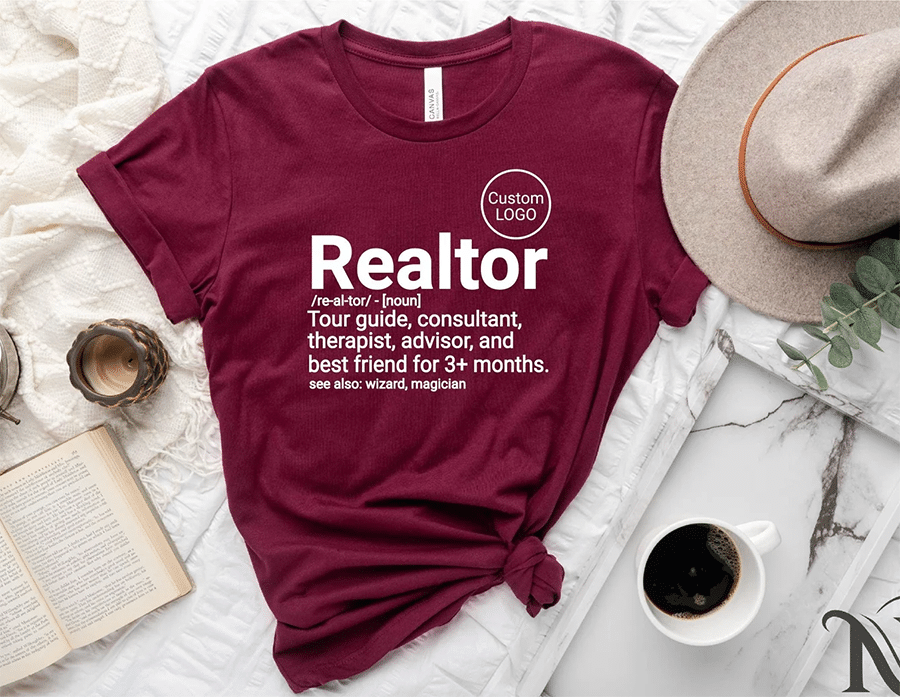 another example of a humorous, comfy-t-shirt, number fifteen in our list of gifts for Realtors.