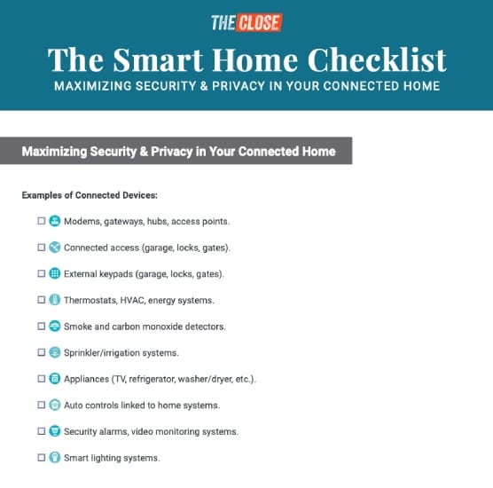 Screenshot of Real Tactics Pro’s Smart Home Checklist page one