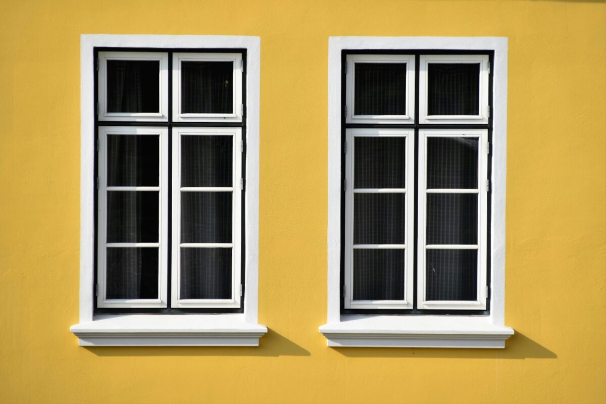 Two white windows